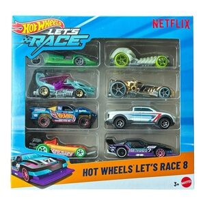 NEW Hot Wheels Let's Race 8 Netflix 8-Pack Limited Collector's Edition Set